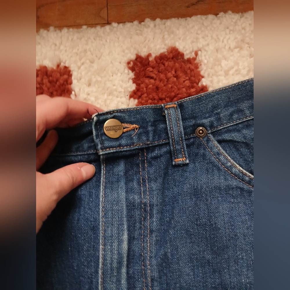 Vintage 80s Wrangler Denim Skirt - Picture 3 of 6